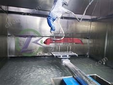 汽車尾翼機器人自動噴涂線 配件噴涂案例