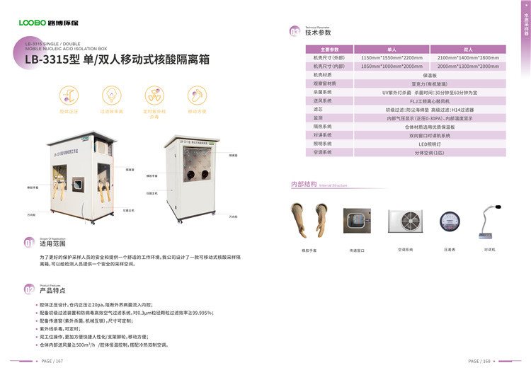 <strong><strong><strong><strong>青島路博自主研發(fā)LB-3315單人核酸采樣箱</strong></strong></strong></strong>給檢測人員提供一個安全的采樣空間示例圖1